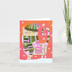 Agradecimiento Tarjeta de saludo Fancy Winter Cat BLANK