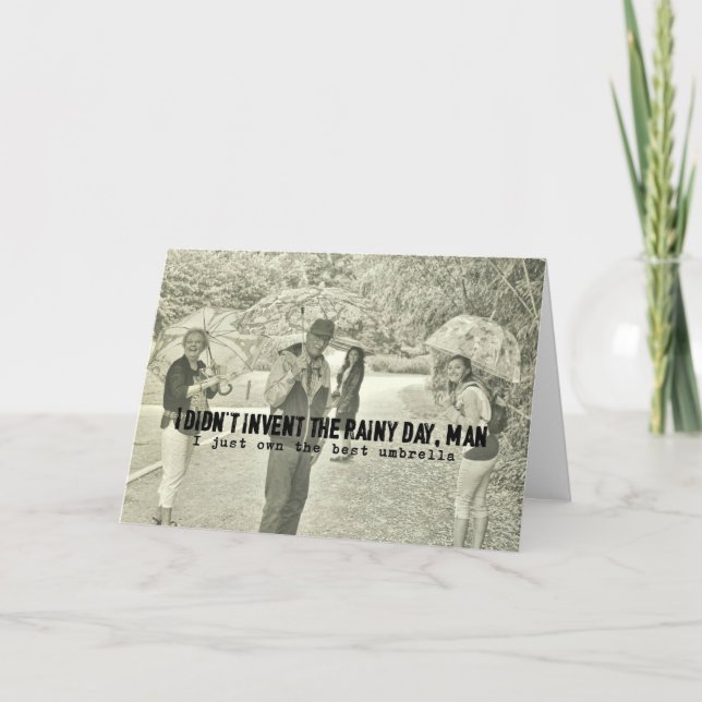 Agradecimiento Tarjeta de saludo FIESTA UMBRELLA (Anverso)