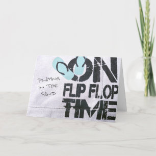 Agradecimiento Tarjeta de saludo FLIP FLOP TIME