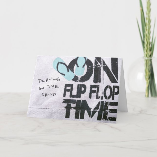 Agradecimiento Tarjeta de saludo FLIP FLOP TIME (Anverso)