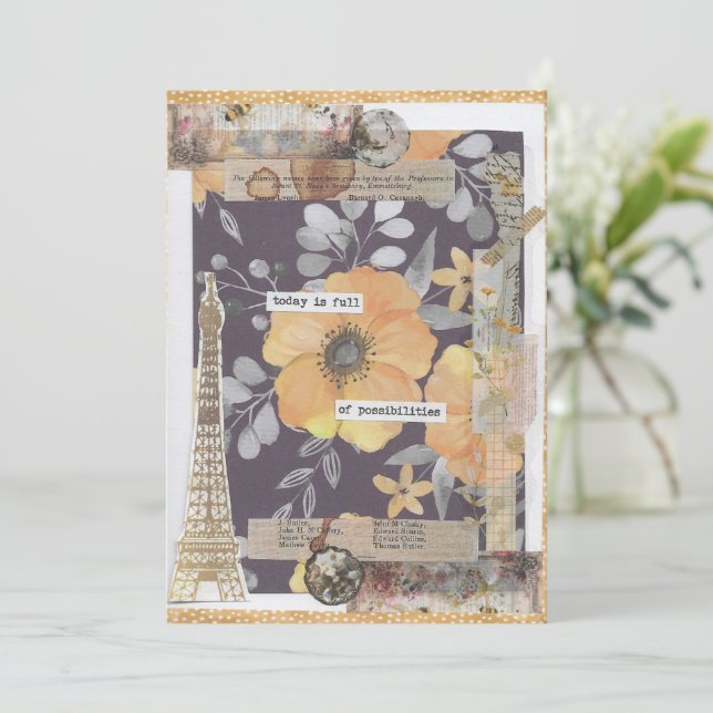 Agradecimiento Tarjeta de saludo Inspiradora de estímulo positivo (Anverso de pie)