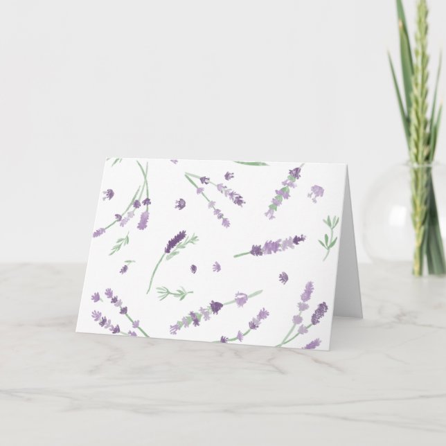 Agradecimiento Tarjeta de saludo Lavender (Anverso)