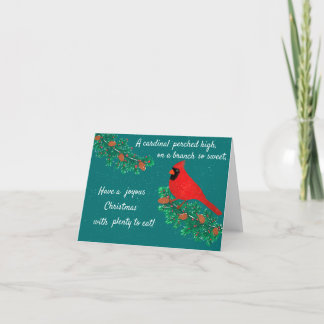 Agradecimiento Tarjeta de saludo mágico para Navidades cardinales