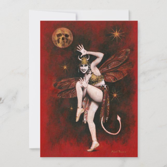 Agradecimiento Tarjeta de saludo malvado de Dancing Devil (Anverso)