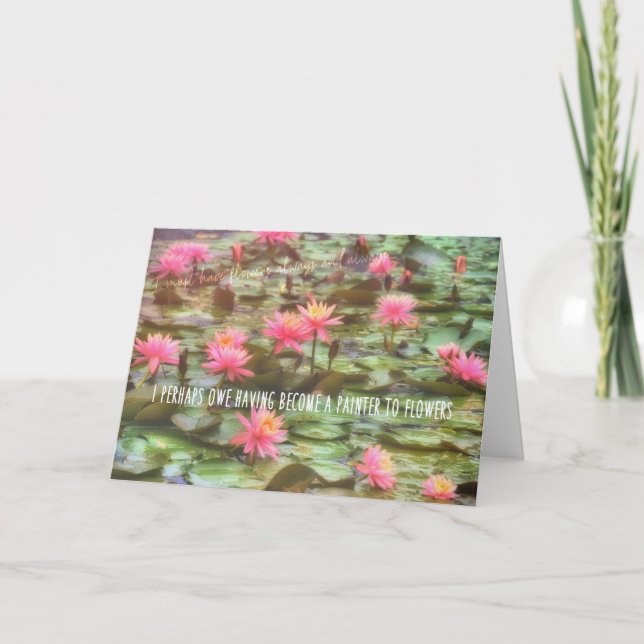 Agradecimiento Tarjeta de saludo POND LILIES (Anverso)