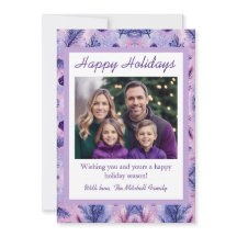 Tarjeta de saludo Purple Whimsical Holiday