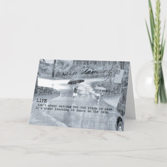 Agradecimiento Tarjeta de saludo RAIN DANCE (Anverso)