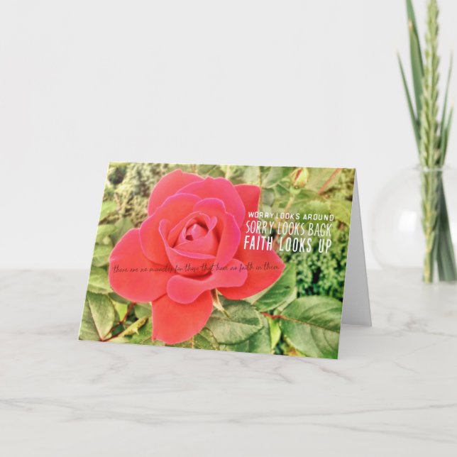 Agradecimiento Tarjeta de saludo ROSA ROJA (Anverso)