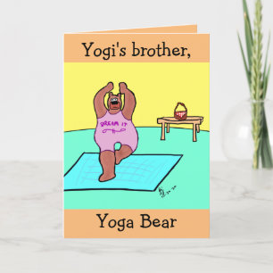 Agradecimiento Tarjeta de saludo Yoga Bear Namaste