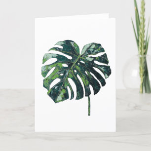 Agradecimiento Tarjeta de saludos de follaje tropical de la hoja 