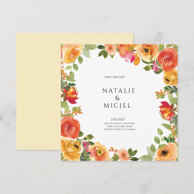 Agradecimiento tarjeta de salvar el día (Anverso / Reverso)