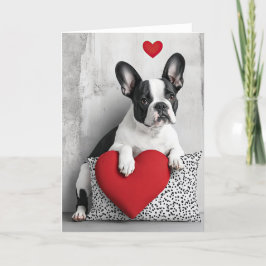 Agradecimiento Tarjeta de San Valentín de Bulldog francés