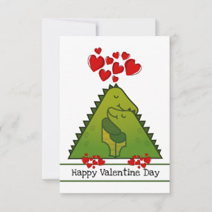 Agradecimiento Tarjeta de San Valentín de la Pareja de Dinosaurio