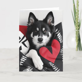 Agradecimiento Tarjeta de San Valentín de Lapphund finlandesa