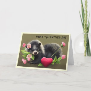 Agradecimiento Tarjeta de San Valentín de las flores de abadejo d