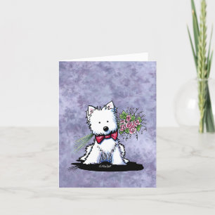 Agradecimiento Tarjeta de San Valentín de Westie KiniArt
