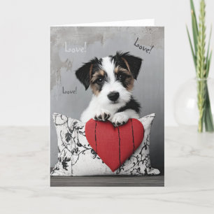 Agradecimiento Tarjeta de San Valentín Fox Terrier Puppy