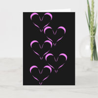 Tarjeta de San Valentín para el corazón flotante (