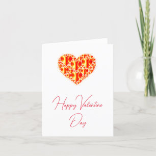 Agradecimiento Tarjeta de San Valentín plegada de 4" x 5,6" peque