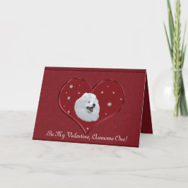 Agradecimiento Tarjeta de San Valentín plegada Samoyed 5X7