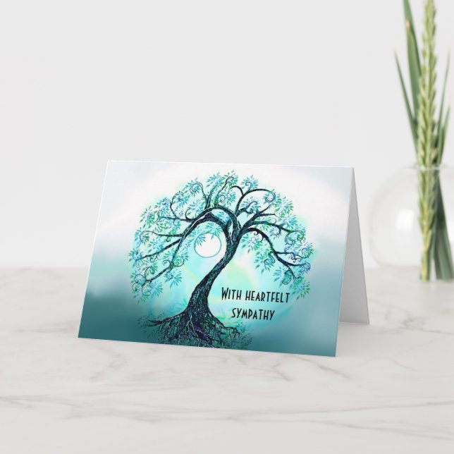 Agradecimiento Tarjeta de simpatía Blue Tree of Life (Anverso)
