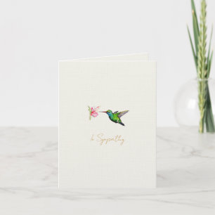 Agradecimiento Tarjeta de simpatía de colibrí acuarela
