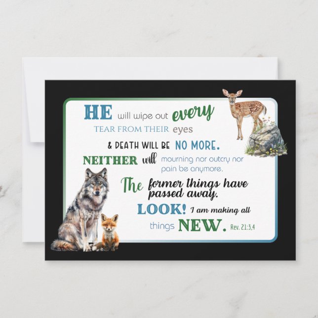 Agradecimiento Tarjeta de simpatía JW para los hermanos - Revelac (Anverso)