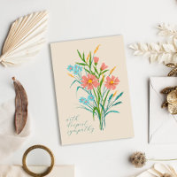 Tarjeta de simpatía para Bouquet Pastel Wildflower