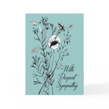 Tarjeta de simpatía plegada 5 x 7