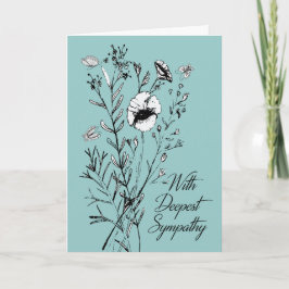 Agradecimiento Tarjeta de simpatía plegada 5 x 7