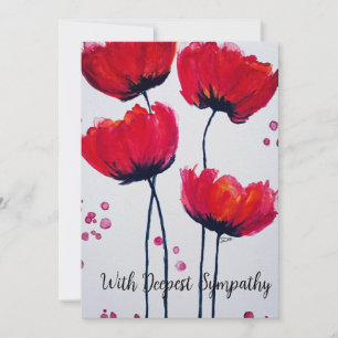 Agradecimiento Tarjeta de simpatía Poppy Love Flat