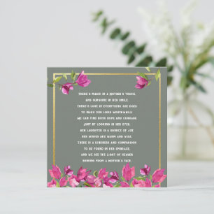 Agradecimiento Tarjeta de simpatía por pérdida de flores de madre