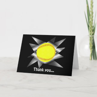 Agradecimiento Tarjeta de Softbol Fastpitch