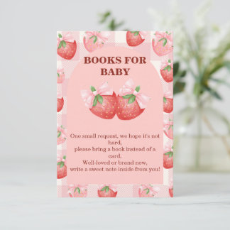Agradecimiento Tarjeta de solicitud de libros dulces para bebé