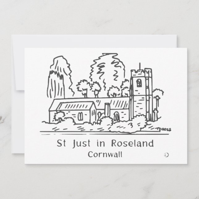 Agradecimiento tarjeta de St Just in Roseland (Anverso)