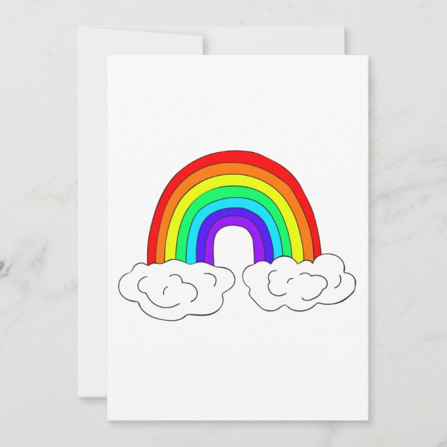 Agradecimiento Tarjeta de suerte de arco iris personalizada. (Anverso)