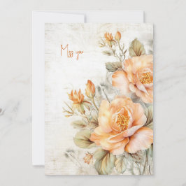 Agradecimiento Tarjeta de te echo de menos