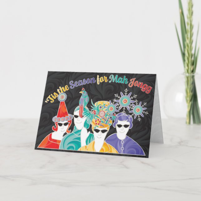 Agradecimiento Tarjeta de temporada Mah Jongg (Anverso)