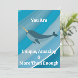 Agradecimiento Tarjeta de tipografía 'Eres único y asombroso'