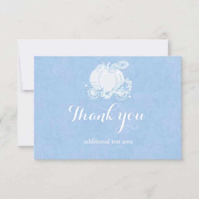 Agradecimiento Tarjeta de transporte Cinderella Blue Royal Prince (Anverso)