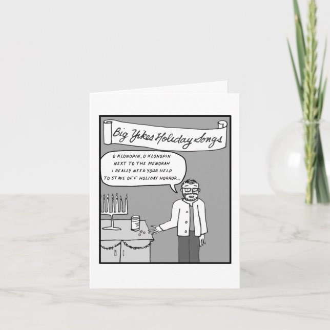 Agradecimiento Tarjeta de vacaciones Big Yikes: Hanukkah, O Hanuk (Anverso)