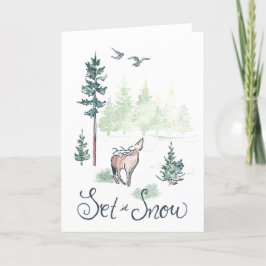 Agradecimiento Tarjeta de vacaciones de Navidades acuáticos