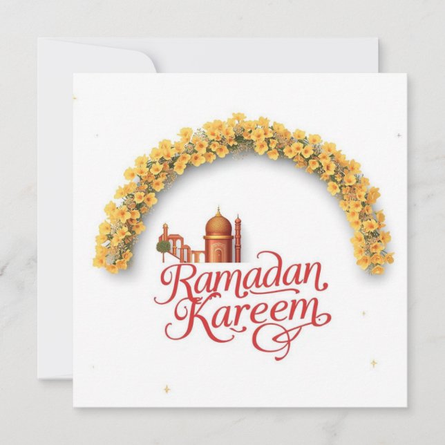 Agradecimiento Tarjeta de vacaciones de Ramadan Kareem (Anverso)