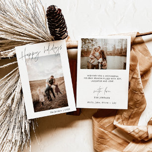 Agradecimiento Tarjeta de vacaciones fotográficas Tarjeta Boho