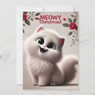 Agradecimiento Tarjeta de vacaciones Meowy Navidades