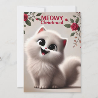 Agradecimiento Tarjeta de vacaciones Meowy Navidades