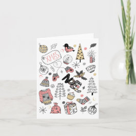 Agradecimiento Tarjeta de vacaciones plegada para Navidades de no