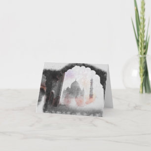 Agradecimiento Tarjeta de viaje de la época Taj Mahal - Classic I