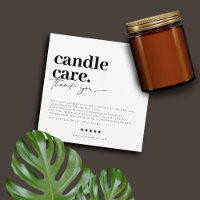 Tarjeta de visita moderna de Candle Care