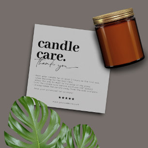 Agradecimiento Tarjeta de visita moderna de Candle Care
